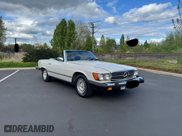 1981 Mercedes-Benz 380 380SL with VIN WDBBA45A4BB003763, listed as a Copart auction lot 54276195 with 102,920 mi miles and Clean Title. Bid and sale history available at carsss.com. Image 1.