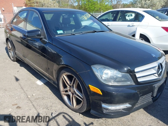 2012 Mercedes-Benz C-Class C 300 Sport with VIN WDDGF8BB5CR237275, listed as a IAAI auction lot 42142360 with 121,531 mi miles. Bid and sale history available at carsss.com. Image 1.
