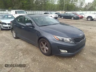 2015 Kia Optima LX z VIN KNAGM4A73F5611218, wystawiony jako IAAI lot #36315452 z przebiegiem 179 323 mil mil oraz . Historia ofert i sprzedaży dostępna na DreamBid. Obrazek 1.