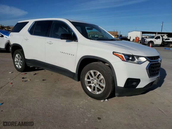 2018 Chevrolet Traverse LS with VIN 1GNERFKW8JJ136136, listed as a Copart auction lot 87877895 with 109,700 mi miles and Salvage Title. Bid and sale history available at carsss.com. Image 4.