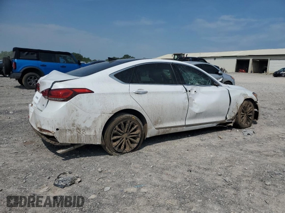 2018 Genesis G80 3.8L with VIN KMHGN4JEXJU245900, listed as a Copart auction lot 60552515 with 107,502 mi miles and Salvage title. Bid and sale history available at DreamBid. Image 3.