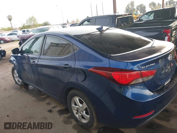 2015 Hyundai Elantra SE with VIN 5NPDH4AE7FH645154, listed as a IAAI auction lot 41830124 with 127,190 mi miles and . Bid and sale history available at DreamBid. Image 3.