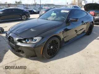2022 BMW M4 Competition xDrive with VIN WBS43AZ01NCH67522, listed as a Copart auction lot 51634765 with 18,142 mi miles and Salvage Title. Bid and sale history available at carsss.com. Image 1.