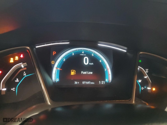 2017 Honda Civic Sedan EX with VIN 19XFC2F73HE054817, listed as a Copart auction lot 45983225 with 71,647 mi miles and Salvage Title. Bid and sale history available at carsss.com. Image 9.