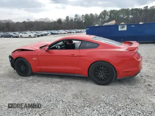 2019 Ford Mustang GT with VIN 1FA6P8CF7K5196244, listed as a Copart auction lot 44245405 with 74,182 mi miles and Salvage title. Bid and sale history available at DreamBid. Image 2.