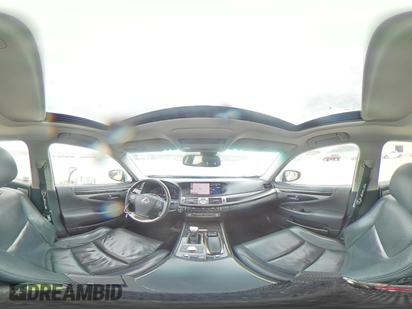 2014 Lexus LS 460 with VIN JTHCL5EFXE5022496, listed as a Copart auction lot 53890885 with 137,226 mi miles and Salvage title. Bid and sale history available at DreamBid. Image 14.