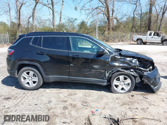 2022 Jeep Compass Latitude with VIN 3C4NJCBB4NT140193, listed as a IAAI auction lot 41787187 with 69,155 mi miles and . Bid and sale history available at carsss.com. Image 13.