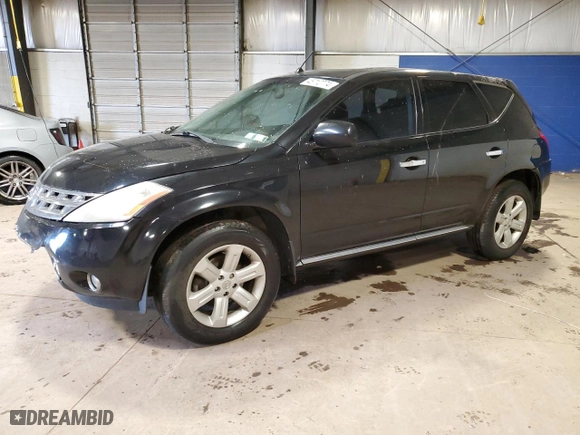 2007 Nissan Murano S with VIN JN8AZ08W77W628359, listed as a Copart auction lot 45712774 with 114,464 mi miles and Salvage Title. Bid and sale history available at carsss.com. Image 1.