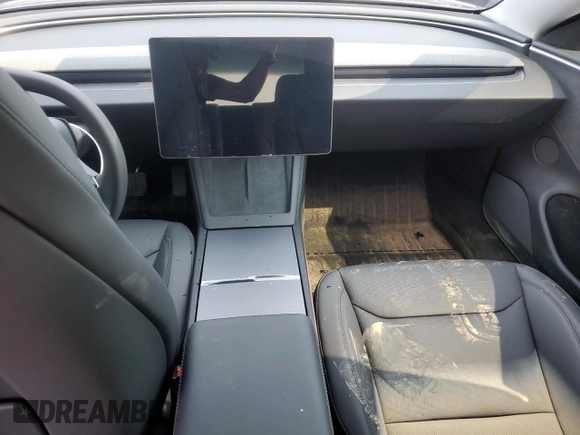 2025 Tesla Model 3 Long Range with VIN 5YJ3E1EBXSF939899, listed as a Copart auction lot 58074545 with Not provided miles and Salvage title. Bid and sale history available at DreamBid. Image 8.