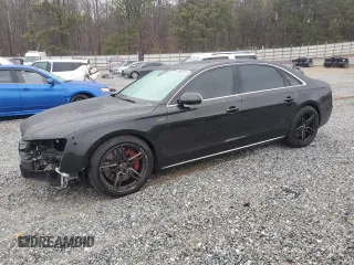 2013 Audi A8 L 6.3L with VIN WAUR4AFD1DN008674, listed as a Copart auction lot 45900275 with 97,671 mi miles and Salvage Title. Bid and sale history available at carsss.com. Image 1.