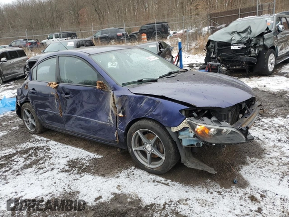 2006 Mazda 3 i with VIN JM1BK12F361490107, listed as a Copart auction lot 86962344 with 209,313 mi miles and Salvage Title. Bid and sale history available at carsss.com. Image 4.