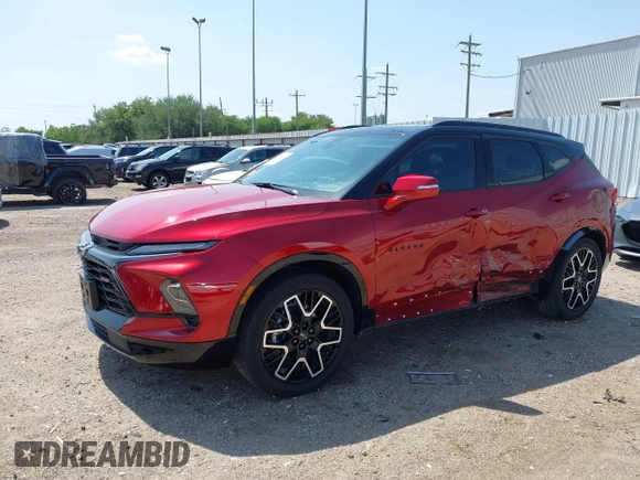 2024 Chevrolet Blazer RS с VIN 3GNKBERS2RS283650, выставлен на аукционе IAAI как лот 42205111 с пробегом 7 384 миль миль и . История ставок и продаж доступна на DreamBid. Изображение 19.