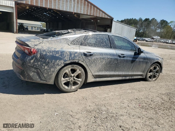 2022 Kia K5 EX with VIN 5XXG34J2XNG142746, listed as a Copart auction lot 49976745 with 56,723 mi miles and Salvage Title. Bid and sale history available at carsss.com. Image 3.