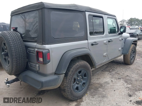 2021 Jeep Wrangler Unlimited Sport S with VIN 1C4HJXDN3MW717266, listed as a IAAI auction lot 41940869 with 113,386 mi miles. Bid and sale history available at carsss.com. Image 4.