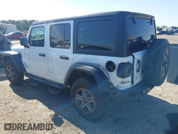 2018 Jeep Wrangler Unlimited Sport S z VIN 1C4HJXDG0JW142895, wystawiony jako IAAI lot #41989238 z przebiegiem 75 802 mil mil oraz . Historia ofert i sprzedaży dostępna na DreamBid. Obrazek 3.