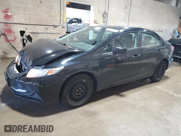 2015 Honda Civic LX with VIN 19XFB2F56FE066247, listed as a Copart auction lot 53263985 with 90,771 mi miles and Salvage Title. Bid and sale history available at carsss.com. Image 1.