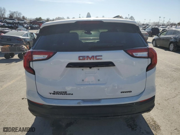 2024 GMC Terrain SLE with VIN 3GKALTEG7RL387461, listed as a Copart auction lot 47304145 with 4,338 mi miles and Salvage Title. Bid and sale history available at carsss.com. Image 6.