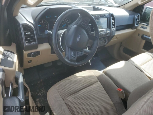2018 Ford F-150 XL with VIN 1FTMF1E5XJKE35365, listed as a Copart auction lot 51152095 with 49,572 mi miles and Salvage title. Bid and sale history available at DreamBid. Image 8.
