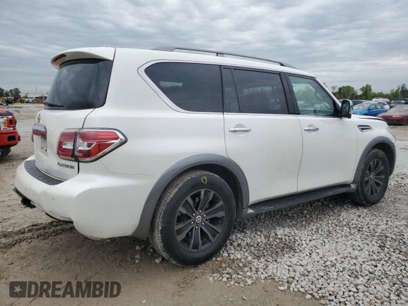 2017 Nissan Armada Platinum z VIN JN8AY2ND4H9003743, wystawiony jako Copart lot #51065965 z przebiegiem 93 801 mil mil oraz Szkoda całkowita • Salvage title. Historia ofert i sprzedaży dostępna na DreamBid. Obrazek 3.
