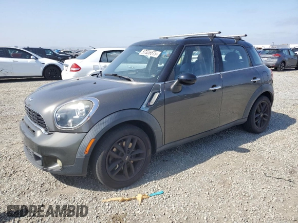 2013 MINI Countryman S with VIN WMWZC3C58DWP21027, listed as a Copart auction lot 57326575 with 108,151 mi miles and Clean title. Bid and sale history available at DreamBid. Image 1.