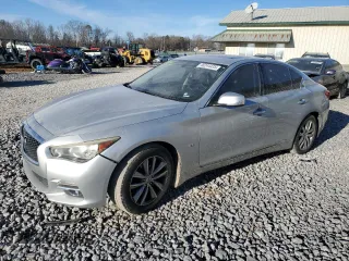 2014 Infiniti Q50 z VIN JN1BV7AR2EM695181, wystawiony jako Copart lot #46244435 z przebiegiem 156 723 mil mil oraz Szkoda całkowita • Salvage title. Historia ofert i sprzedaży dostępna na DreamBid. Obrazek 1.