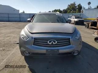 2014 Infiniti QX70 with VIN JN8CS1MW2EM413392, listed as a Copart auction lot 42974095 with 192,020 mi miles and Salvage Title. Bid and sale history available at carsss.com. Image 5.