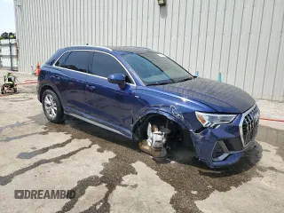 2022 Audi Q3 S line Premium Plus with VIN WA1EECF31N1080897, listed as a Copart auction lot 57252625 with 24,338 mi miles and Salvage title. Bid and sale history available at DreamBid. Image 4.