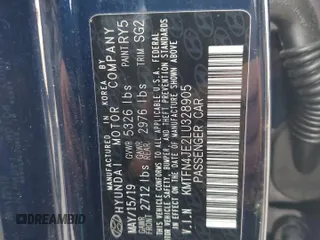 2020 Genesis G80 3.8L with VIN KMTFN4JE2LU328905, listed as a Copart auction lot 74858024 with 0 mi miles and Salvage Title. Bid and sale history available at carsss.com. Image 13.