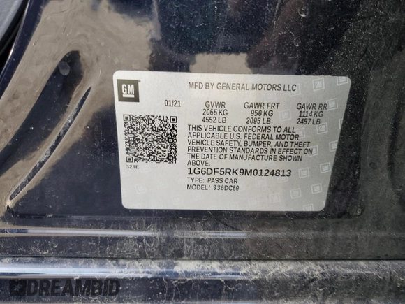 2021 Cadillac CT4 Premium Luxury z VIN 1G6DF5RK9M0124813, wystawiony jako Copart lot #83471654 z przebiegiem Nie podano mil oraz Szkoda całkowita • Salvage title. Historia ofert i sprzedaży dostępna na DreamBid. Obrazek 12.