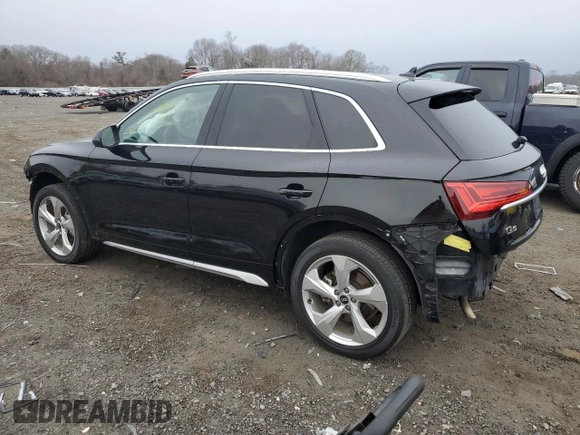 2021 Audi Q5 Premium Plus with VIN WA1BAAFY9M2035407, listed as a Copart auction lot 49468485 with 36,830 mi miles and Salvage Title. Bid and sale history available at carsss.com. Image 2.