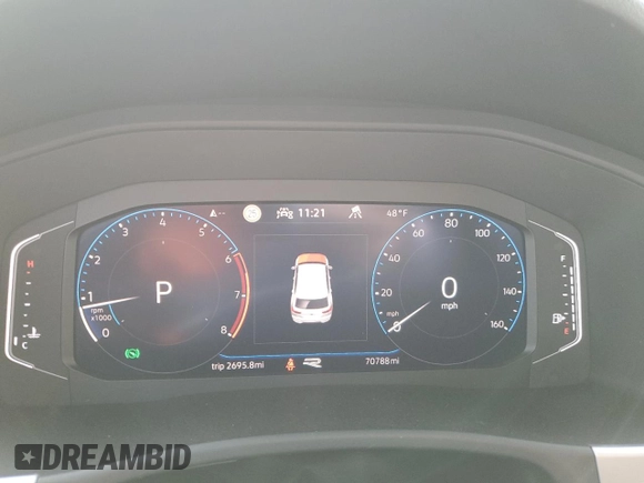 2021 Volkswagen Atlas SEL with VIN 1V2SE2CA8MC219429, listed as a Copart auction lot 51697165 with 70,788 mi miles and Salvage title. Bid and sale history available at DreamBid. Image 9.