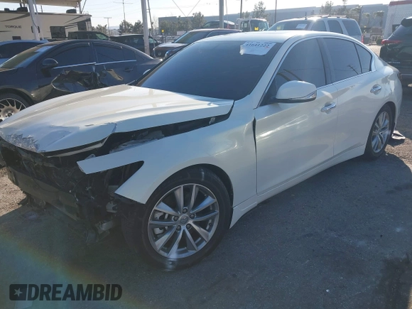 2014 Infiniti Q50 with VIN JN1BV7AP5EM678664, listed as a IAAI auction lot 41641222 with 86,385 mi miles and . Bid and sale history available at carsss.com. Image 17.