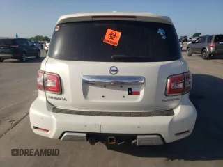 2017 Nissan Armada Platinum with VIN JN8AY2NE8H9703063, listed as a Copart auction lot 61632304 with Not Provided miles and Salvage Title. Bid and sale history available at carsss.com. Image 6.