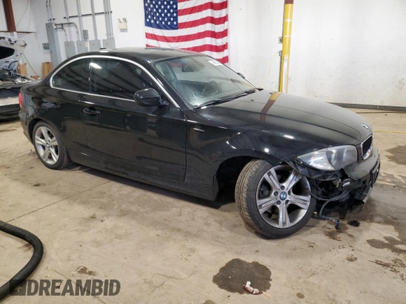 2013 BMW 1 Series 128i with VIN WBAUP9C56DVS95037, listed as a Copart auction lot 46103005 with 135,625 mi miles and Salvage title. Bid and sale history available at DreamBid. Image 4.