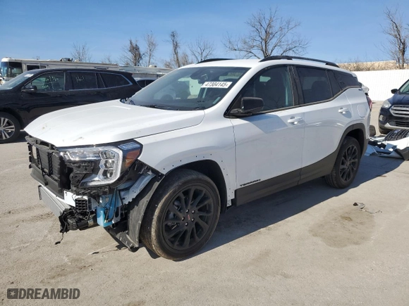 2024 GMC Terrain SLE with VIN 3GKALTEG7RL387461, listed as a Copart auction lot 47304145 with 4,338 mi miles and Salvage Title. Bid and sale history available at carsss.com. Image 1.