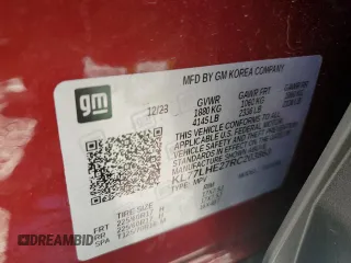2024 Chevrolet Trax LT with VIN KL77LHE27RC203863, listed as a Copart auction lot 49471575 with 5,201 mi miles and Salvage Title. Bid and sale history available at carsss.com. Image 13.