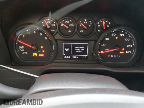 2024 Chevrolet Silverado 1500 Custom with VIN 3GCPABEK1RG316159, listed as a Copart auction lot 88814825 with 7,623 mi miles and Salvage Title. Bid and sale history available at DreamBid. Image 9.
