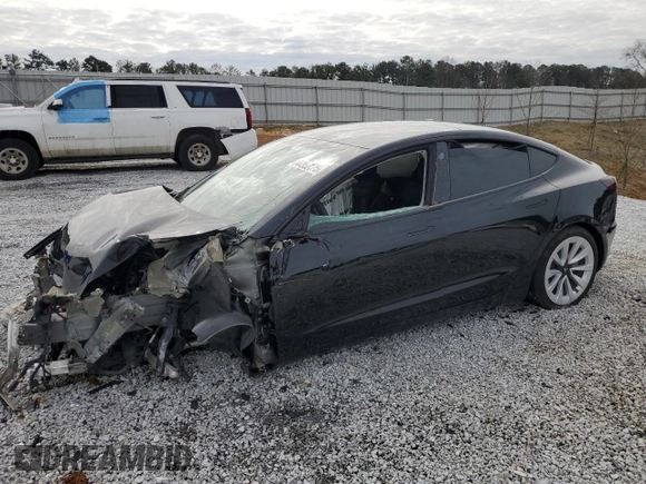 2022 Tesla Model 3 Long Range with VIN 5YJ3E1EB1NF178703, listed as a Copart auction lot 44350175 with 0 mi miles and Salvage Title. Bid and sale history available at carsss.com. Image 1.