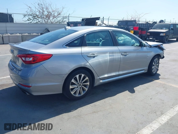 2015 Hyundai Sonata Sport with VIN 5NPE34AF2FH055486, listed as a IAAI auction lot 42136411 with 110,706 mi miles and . Bid and sale history available at DreamBid. Image 4.
