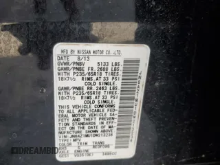 2013 Nissan Murano SL with VIN JN8AZ1MU1DW213236, listed as a Copart auction lot 45717705 with 195,910 mi miles and Salvage Title. Bid and sale history available at carsss.com. Image 14.