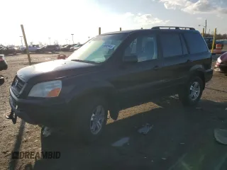 2005 Honda Pilot EX with VIN 5FNYF18455B042560, listed as a Copart auction lot 49989945 with 184,299 mi miles and Salvage Title. Bid and sale history available at carsss.com. Image 1.