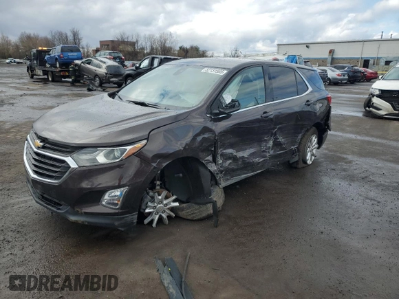 2020 Chevrolet Equinox LT with VIN 2GNAXUEV8L6231260, listed as a Copart auction lot 52151585 with 39,613 mi miles and Salvage Title. Bid and sale history available at DreamBid. Image 1.