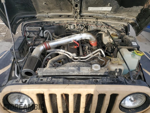 2002 Jeep Wrangler Sahara with VIN 1J4FA59S82P740585, listed as a Copart auction lot 46266265 with 145,129 mi miles and Salvage Title. Bid and sale history available at carsss.com. Image 11.