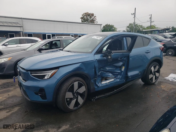 2023 Volvo C40 Recharge Pure Electric Ultimate with VIN YV4ED3GM8P2031366, listed as a Copart auction lot 67716824 with 0 mi miles and Salvage Title. Bid and sale history available at carsss.com. Image 1.