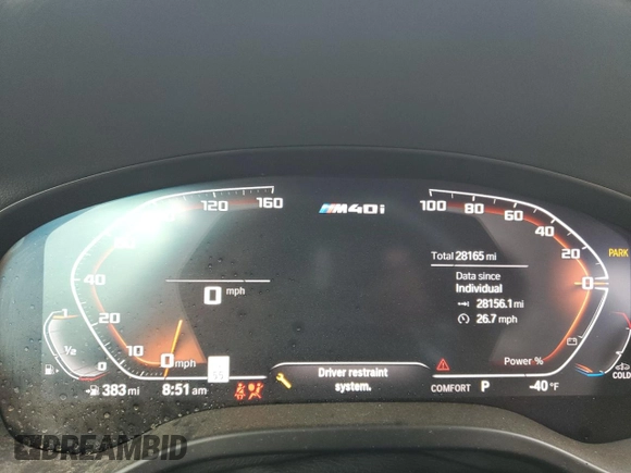 2022 BMW X3 M40i with VIN 5UX83DP03N9K37297, listed as a Copart auction lot 48956625 with 28,165 mi miles and Salvage Title. Bid and sale history available at DreamBid. Image 9.