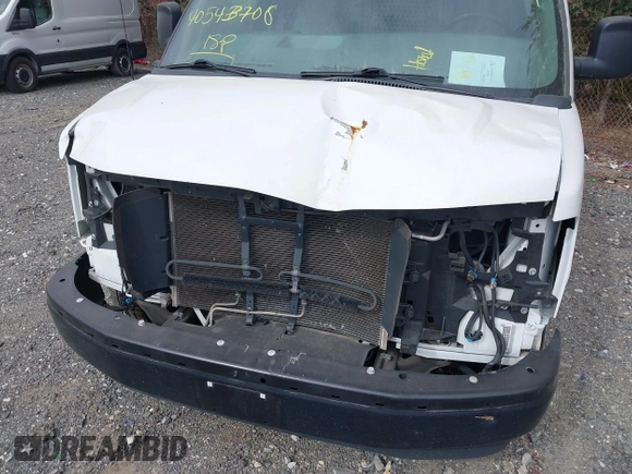 2018 Chevrolet Express Cargo Van with VIN 1GCWGAFG6J1338370, listed as a IAAI auction lot 40543708 with 1 mi miles. Bid and sale history available at carsss.com. Image 6.
