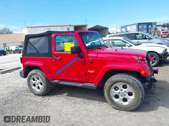 2014 Jeep Wrangler Sahara with VIN 1C4AJWBG0EL109773, listed as a IAAI auction lot 41678412 with 12,264 mi miles and . Bid and sale history available at DreamBid. Image 13.