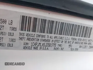 2018 Jeep Cherokee Latitude Plus with VIN 1C4PJMLX5JD581775, listed as a IAAI auction lot 41684428 with 151,225 mi miles and . Bid and sale history available at carsss.com. Image 9.