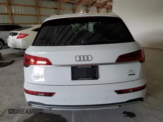 2025 Audi Q5 Premium with VIN WA1ABAFY5S2043719, listed as a Copart auction lot 57621145 with Not provided miles and Salvage title. Bid and sale history available at DreamBid. Image 6.
