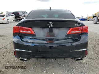 2018 Acura TLX Advance with VIN 19UUB3F70JA001115, listed as a Copart auction lot 46698185 with 71,444 mi miles and Salvage title. Bid and sale history available at DreamBid. Image 6.
